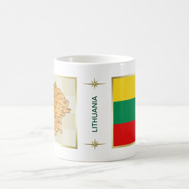 Lithuania Flag + Map Mug (Center)