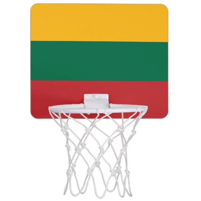 Lithuania Flag Mini Basketball Hoop (Front)