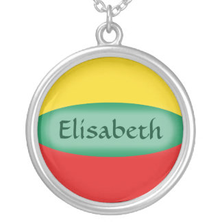 Lithuania Flag + Name Necklace
