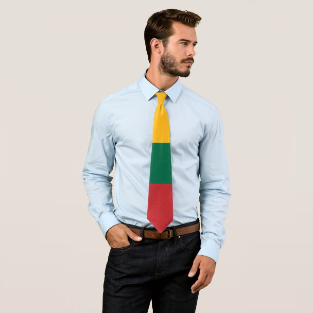 Lithuania flag neck tie (In Situ)