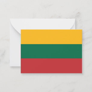 Lithuania flag note card