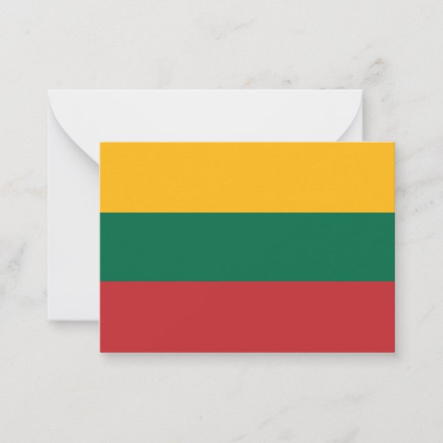 Lithuania flag note card (Front)