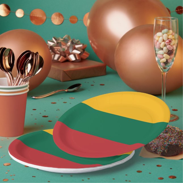 Lithuania flag paper plates (Multi)