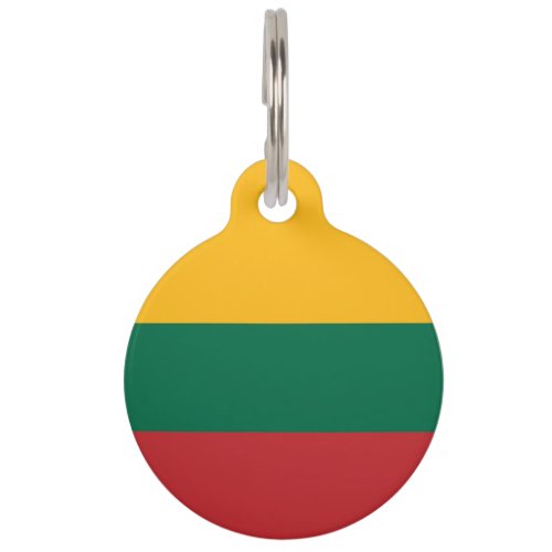 Lithuania flag pet ID tag