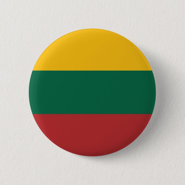 Lithuania flag pinback button (Front)