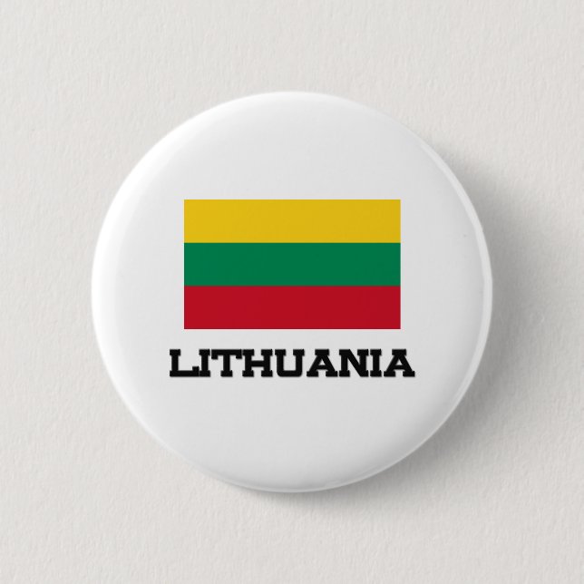 Lithuania Flag Pinback Button (Front)