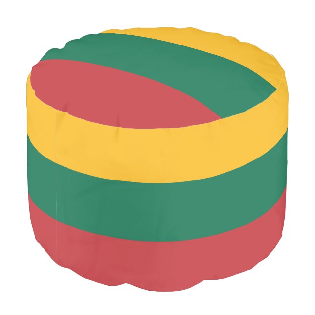 Lithuania Flag Pouf (Angled Back)