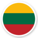 Lithuania Flag Round Sticker
