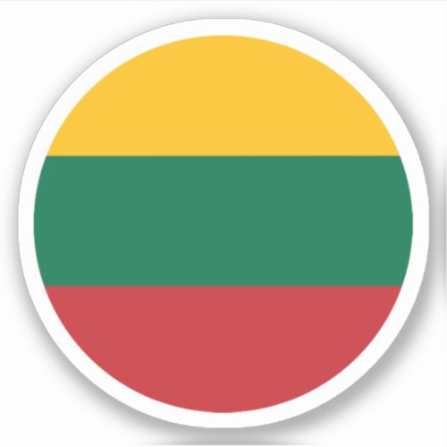 Lithuania Flag Round Sticker