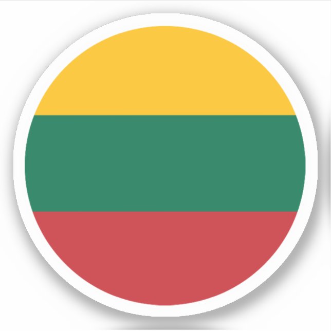 Lithuania Flag Round Sticker (Front)