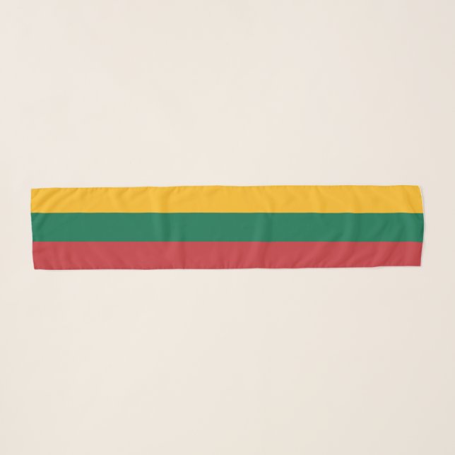 Lithuania Flag Scarf (Front (Horizontal))