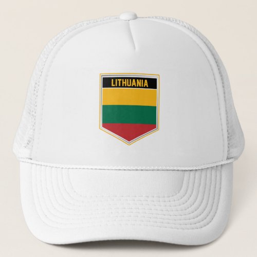 Lithuania Flag Shield Trucker Hat