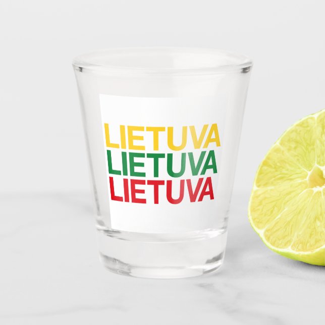 LITHUANIA Flag Shot Glass (Front)