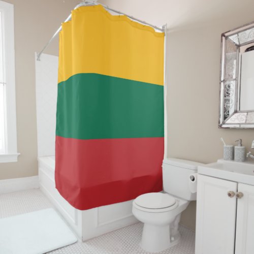 Lithuania flag shower curtain