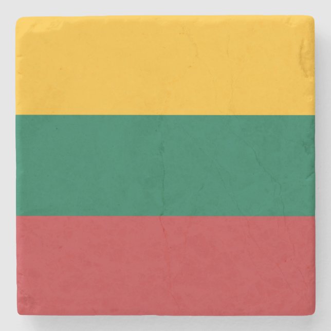 Lithuania Flag Stone Coaster (Front)