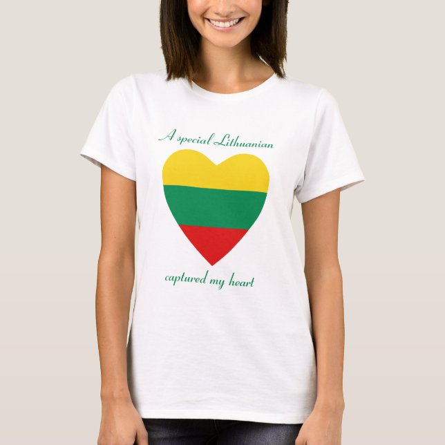 Lithuania Flag Sweetheart T-Shirt (Front)
