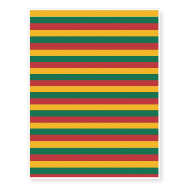 Lithuania Flag Temporary Tattoos (Front)