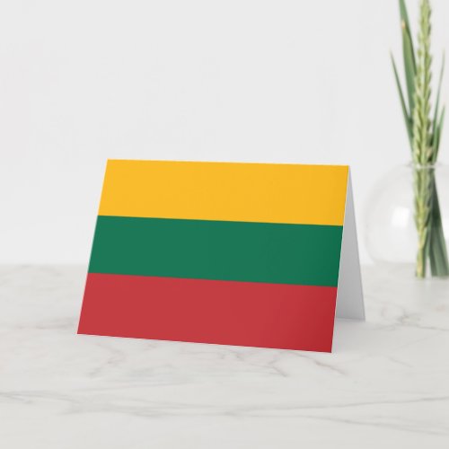 Lithuania flag thank you card