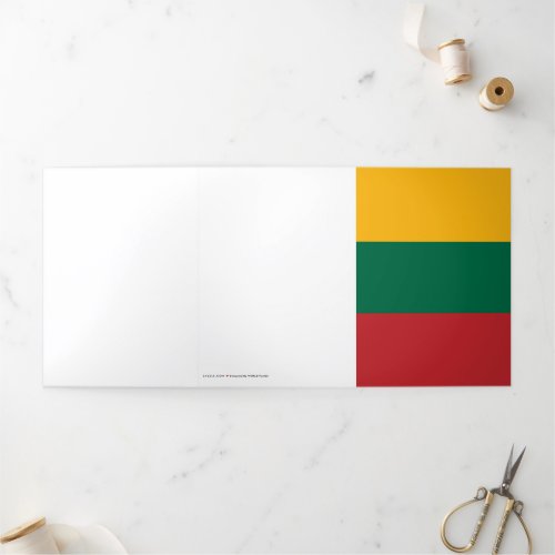 Lithuania flag Tri_Fold card