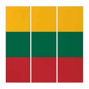 Lithuania flag triptych