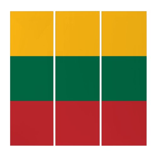 Lithuania flag triptych