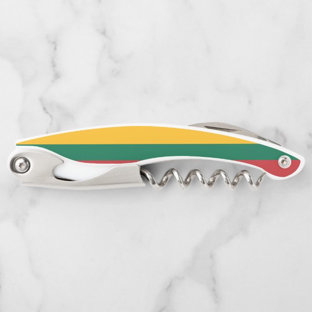 Lithuania flag waiter's corkscrew (Front)