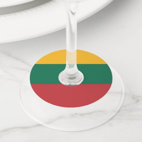 Lithuania flag wine glass tag