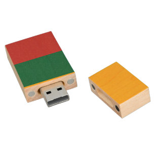 Lithuania flag wood flash drive
