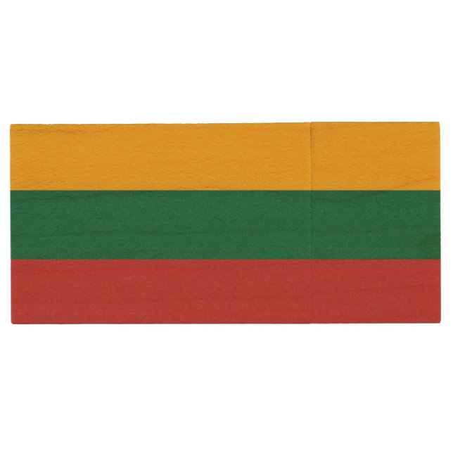 Lithuania Flag Wood Flash Drive (Front)