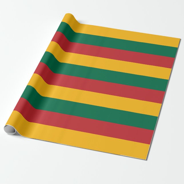 Lithuania Flag Wrapping Paper (Unrolled)