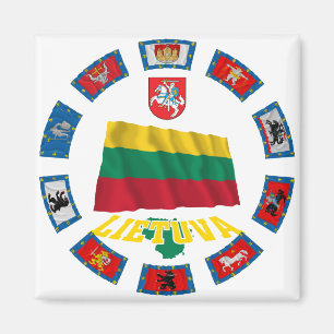 Lithuania Flags Magnet