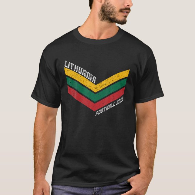 Lithuania Football Jersey 2021 Retro Latvija Socce T-Shirt (Front)