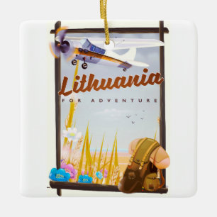 lithuania - For an adventure travel poster Ceramic Ornament