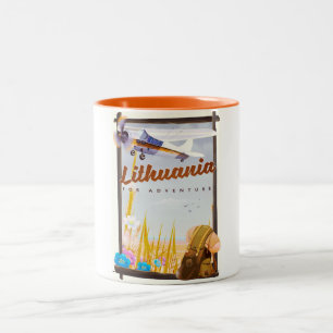 lithuania - For an adventure travel poster Two-Tone Coffee Mug