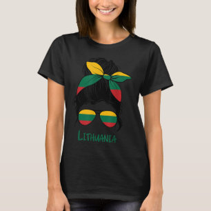 Lithuania Girl Lithuanian girl lietuvis woman flag T-Shirt