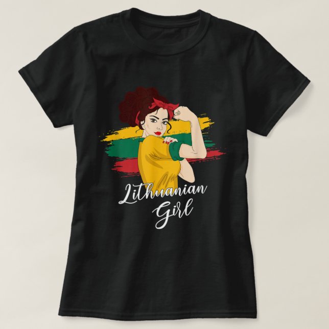 Lithuania Girl, women lithuanian T-Shirt (Design Front)