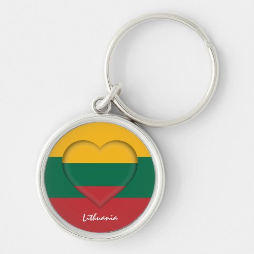 Lithuania  Heart Lithuanian Flag fashion sports Keychain