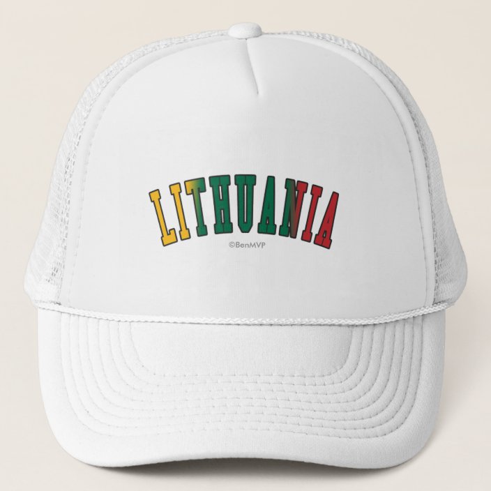 Lithuania in National Flag Colors Hat