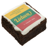 Lithuania Independence Day National Flag Brownie (Angled)