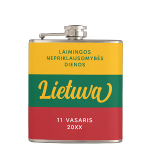 Lithuania Independence Day National Flag Flask