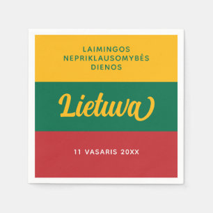 Lithuania Independence Day National Flag Napkins