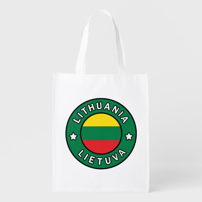 Lithuania Lietuva Grocery Bag (Front)