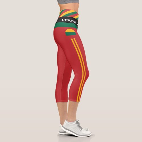 Lithuania  Lithuania Flag fashion Fitness Sport Capri Leggings
