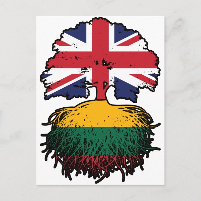 Lithuania Lithuanian British UK United Kingdom Postcard (Front)
