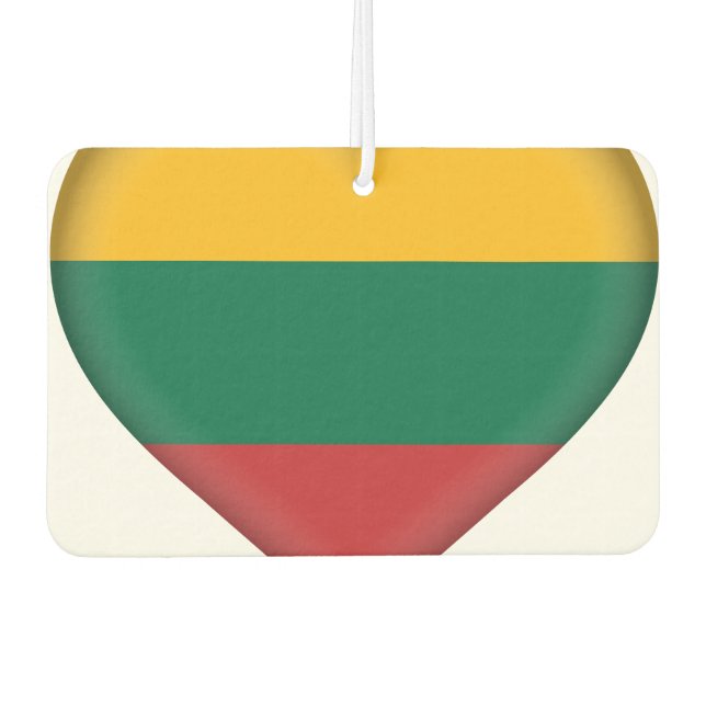 Lithuania (Lithuanian) Flag Air Freshener (Front)