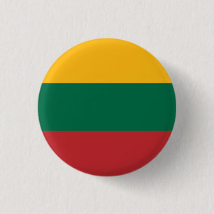 Lithuania (Lithuanian) Flag Button