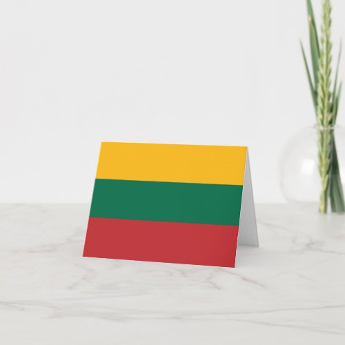 Lithuania Lithuanian Flag Card
