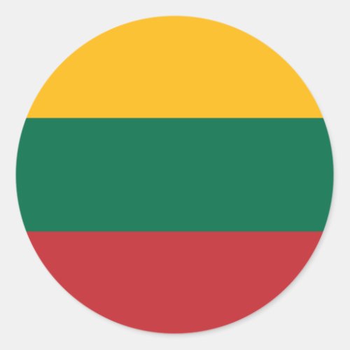 Lithuania Lithuanian Flag Classic Round Sticker