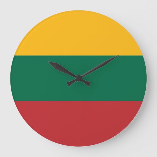 Lithuania Lithuanian Flag Large Clock