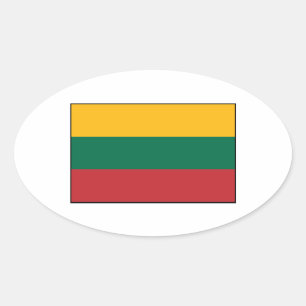 Lithuania - Lithuanian Flag Oval Sticker